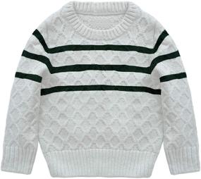 img 1 attached to Abalacoco Cotton Knitted Sweater Pullover Boys' Clothing in Sweaters