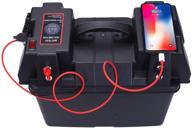 🔋 homeon wheels trolling motor battery box with voltmeter - marine rv power center for boat, 4wd, camping logo