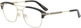 img 4 attached to 👓 Gucci 002 Rectangle Eyeglasses: Sleek Plastic Frames for Timeless Elegance