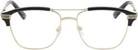 img 3 attached to 👓 Gucci 002 Rectangle Eyeglasses: Sleek Plastic Frames for Timeless Elegance