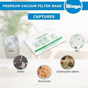 img 2 attached to 🧹 iSingo HEPA Filter Plus Bags for Kirby Vacuums G4, G5, Gsix, Ultimate G, Diamond Edition, Sentria, Avalir - 15 Bags + 5 Belts