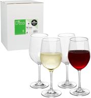 🍷 durable stemmed wine glasses, 12oz - premium tritan material - unbreakable, repeat-use, dishwasher safe glassware (pack of 4) - versatile indoor outdoor drinkware - perfect for holidays and weddings логотип