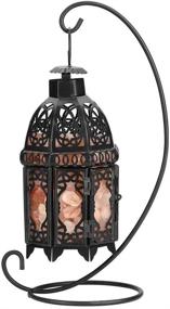 img 4 attached to 🔌 Dimmable Natural Himalayan Salt Rock Lamp with Vintage Iron Frame - DIY Crystal Night Light for Air Purification, Lighting, Decor, Gifts - US Plug, 12.2 x 3.74 inch