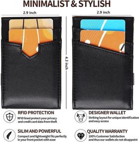 img 3 attached to 🧳 Minimalist Leather Wallet with Removable Blocking Feature