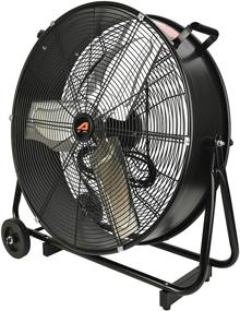 img 3 attached to 🌀 Aain(R) AA011 24-Inch High Velocity Industrial Drum Fan, 7500 CFM Air Circulator for Warehouse, Garage, Workshop, and Barn Use, Dual-Speed, Black