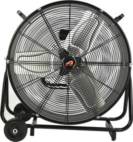 img 4 attached to 🌀 Aain(R) AA011 24-Inch High Velocity Industrial Drum Fan, 7500 CFM Air Circulator for Warehouse, Garage, Workshop, and Barn Use, Dual-Speed, Black