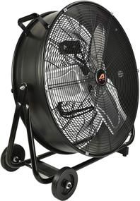 img 2 attached to 🌀 Aain(R) AA011 24-Inch High Velocity Industrial Drum Fan, 7500 CFM Air Circulator for Warehouse, Garage, Workshop, and Barn Use, Dual-Speed, Black