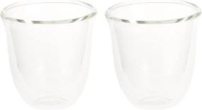 img 4 attached to ☕ De'Longhi Double Walled Thermo Espresso Glasses Set of 2, Clear - DeLonghi