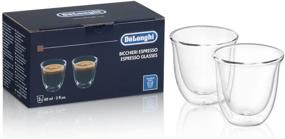 img 1 attached to ☕ De'Longhi Double Walled Thermo Espresso Glasses Set of 2, Clear - DeLonghi