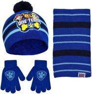 seo-optimized toddler & little boys nickelodeon paw patrol scarf, hat, and gloves/mitten set logo