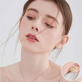 img 1 attached to 🌸 Sterling Hypoallergenic Earrings: Gentle Jewelry for Sensitive Girls