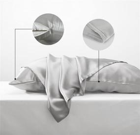 img 3 attached to 🌙 TOLDIM 100% Pure Mulberry Silk Pillowcase - Pack of 2 with Zipper, Soft and Luxury Pillow Covers - 21Momme Silk on Both Sides, Breathable and Suitable for Hair and Skin