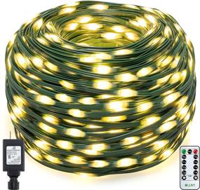 img 4 attached to 🎄 Ollny Christmas Lights 330ft 800 LED Super Long Outdoor String Lights with Remote, IP67 Waterproof, Warm White, 8 Twinkle Lighting Modes, Timer, Plug-in for Outdoor Indoor Thanksgiving Decorations