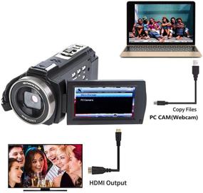 img 2 attached to 🎥 YEEHAO WiFi HD 1080P Camcorder Video Camera with Mic, Wide Angle Lens, Remote Control, Infrared Night Vision - Perfect for YouTube Vlogging