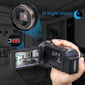 img 1 attached to 🎥 YEEHAO WiFi HD 1080P Camcorder Video Camera with Mic, Wide Angle Lens, Remote Control, Infrared Night Vision - Perfect for YouTube Vlogging