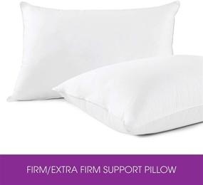 img 3 attached to 🛏️ I AM A Side Sleeper Pillow Set, King Size, White - 2 Piece Pack