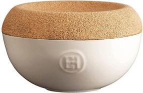 img 4 attached to French-Made Emile Henry Cork Cover Salt Cellar: 5.8in Diameter Clay Container for Gourmet Seasoning