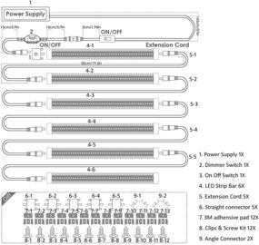 img 2 attached to 💡 LAMPAOUS LED Shop Light Strip: Linkable and Dimmable 6-Pack Kit for Under Cabinet and Living Room Lighting, Natural White 4500K