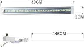 img 3 attached to 💡 LAMPAOUS LED Shop Light Strip: Linkable and Dimmable 6-Pack Kit for Under Cabinet and Living Room Lighting, Natural White 4500K