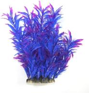 🌱 enhance your aquarium with aquapapa's blue/purple plastic artificial plant – 9.5" h логотип