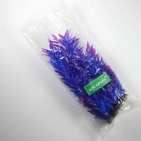 img 1 attached to 🌱 Enhance Your Aquarium with Aquapapa's Blue/Purple Plastic Artificial Plant – 9.5" H