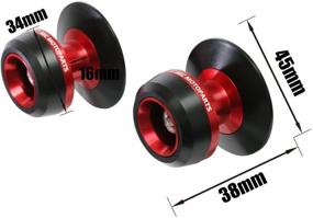 img 1 attached to MC MOTOPARTS Twall 8MM CNC Swingarm Spools Compatible With NINJA 650 ABS 2017-2019 17 18 19 (Red)