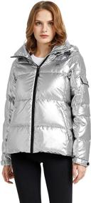 img 4 attached to Orolay Womens Winter Metallic Hooded