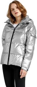 img 3 attached to Orolay Womens Winter Metallic Hooded