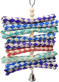 img 4 attached to 🐦 Colorful Bamboo & Natural Wood Shredburst Bonka Bird Toys - Ideal for Parrots, Parrotlets, Cockatiels, and Budgies