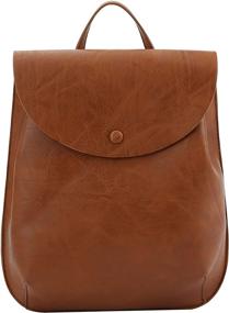 img 4 attached to Versatile Vegan Leather Fashion Backpack: Your 3-in-1 Travel Companion - Brown