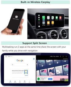 img 2 attached to 📱 Сенсорный экран 10.25" Android 10 для автомагнитолы Mercedes Benz C Class W204 C180 C200 C250 C300 C350 C63 AMG 2011-2014 год – Road Top, поддерживает беспроводной CarPlay, Android Auto и разделенный экран