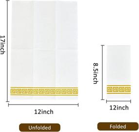 img 3 attached to 🧻 100 Packs of Gold Linen-Like Paper Hand Towels for Bathroom, Kitchen, Wedding, Party, and Dinner Napkins