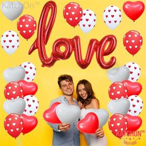 img 2 attached to ❤️ 32-Pack Red Love Balloon and Heart-Shaped Balloon Decorations - Ideal for Romantic Decor, Valentines Day, Anniversary, Special Night - Giant Love Balloons for Valentines Day Decoration