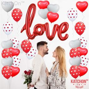 img 3 attached to ❤️ 32-Pack Red Love Balloon and Heart-Shaped Balloon Decorations - Ideal for Romantic Decor, Valentines Day, Anniversary, Special Night - Giant Love Balloons for Valentines Day Decoration