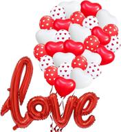 ❤️ 32-pack red love balloon and heart-shaped balloon decorations - ideal for romantic decor, valentines day, anniversary, special night - giant love balloons for valentines day decoration логотип