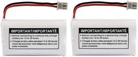 img 1 attached to 🔋 Uniden BBTY0651101 BT1007 Nickel-Cadmium Rechargeable Cordless Phone Battery Pack of 2 - DC 2.4V 500mAh