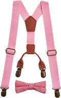 👦 boys' suspenders with bowtie - kids fashion accessory set logo