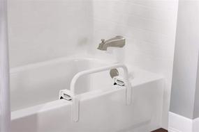 img 1 attached to 🛀 Moen DN7010 Tub Safety Bar for Home Care - White