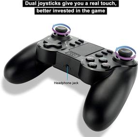 img 1 attached to Wireless PS4 Controller - Linkstyle Dual Shock 4 Gamepad for PS4/Pro/Slim/PC Windows with Touchpad, LED Light, Built-in Speaker