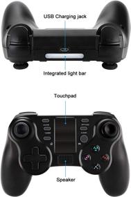 img 3 attached to Wireless PS4 Controller - Linkstyle Dual Shock 4 Gamepad for PS4/Pro/Slim/PC Windows with Touchpad, LED Light, Built-in Speaker