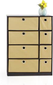 img 1 attached to 📦 Efficient Storage Solution: Furinno Econ Organizer Cabinet in Espresso/Light Brown – Streamline Your Clutter