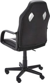 img 3 attached to 🎮 Amazon Basics Racing/Gaming Style Office Chair - White: Ergonomic Comfort for Work and Play