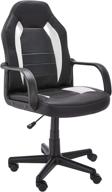 🎮 amazon basics racing/gaming style office chair - white: ergonomic comfort for work and play logo