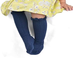 img 1 attached to 🧦 Adorable EPEIUS Baby Girls Knee High Cotton Socks with Ruffled Stockings (Pack of 3/5) - Ideal for Newborns, Infants, and Toddlers!