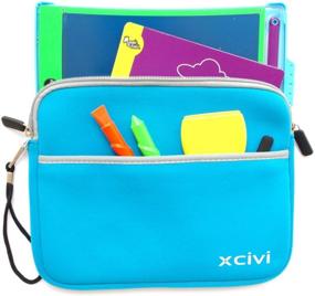 img 4 attached to Xcivi Neoprene Protective Carry Case For Boogie Board Magic Sketch Kit (Blue)