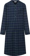 noble mount cotton flannel nightshirts: cozy & stylish sleepwear for all seasons logo