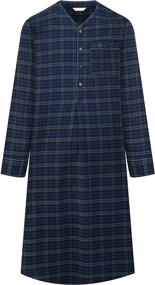 img 1 attached to Noble Mount Cotton Flannel Nightshirts: Cozy & Stylish Sleepwear for All Seasons