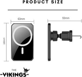 img 1 attached to The Vikings Magnetic Wireless Car Charger Vent Mount for iPhone 13/12: Fast 15W Charging with MagSafe Case, Magnet Phone Holder Stand - White