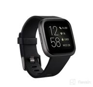 img 1 attached to 🏊 Fitbit Versa 2: Your Ultimate Health and Fitness Smartwatch with Heart Rate, Music, Alexa Built-In, Sleep and Swim Tracking, Black/Carbon (Includes S and L Bands) review by Kasey Storrs