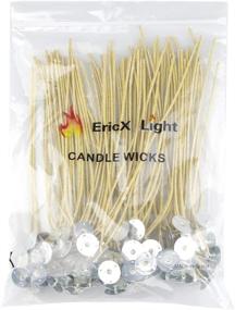 img 4 attached to 🕯️ EricX Organic Hemp Candle Wicks, 100 Piece Pack of 8" Pre-Waxed with 100% Beeswax & Tabbed, Ideal for Candle Making